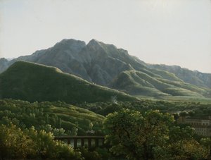 Vista, ponte, cidade, cava, reino, nápoles